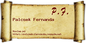 Palcsek Fernanda névjegykártya